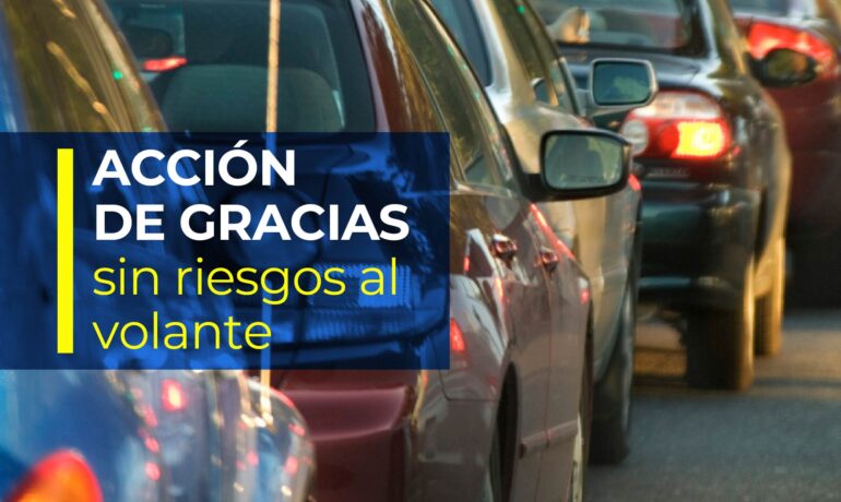 Acción de Gracias sin riesgos al volante