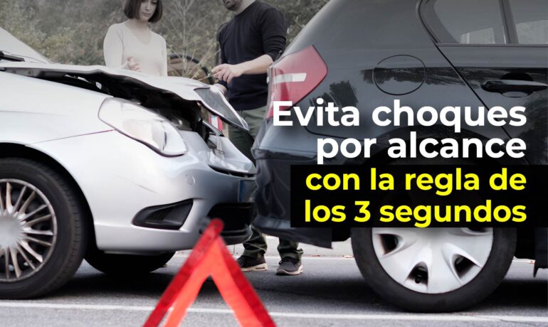 Evita choques por alcance con la regla de los 3 segundos