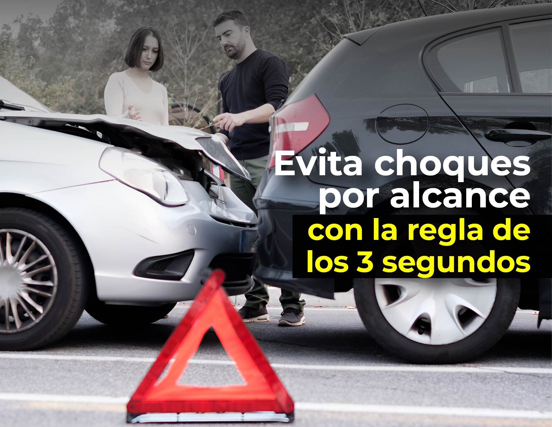 Evita choques por alcance con la regla de los 3 segundos